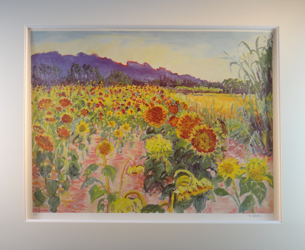 print Gopre, sunflowers, mounted