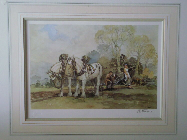 E.R. Sturgeon,signed limited edition, print, ploughman's lunch